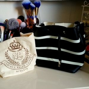 Lauren Ralph Lauren white and black cross body bag